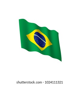 Brazil flag, vector illustration