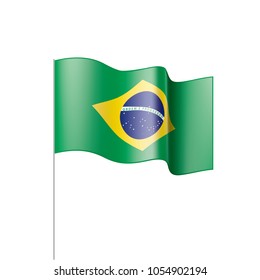 Brazil flag, vector illustration