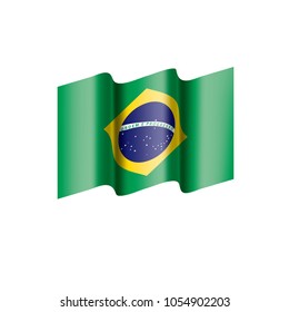 Brazil flag, vector illustration