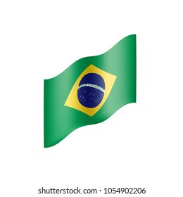 Brazil flag, vector illustration