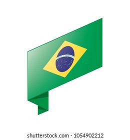 Brazil flag, vector illustration