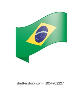 Brazil flag, vector illustration