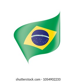 Brazil flag, vector illustration