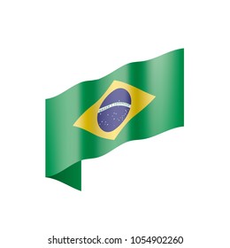 Brazil flag, vector illustration