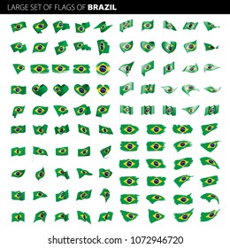 Brazil flag, vector illustration