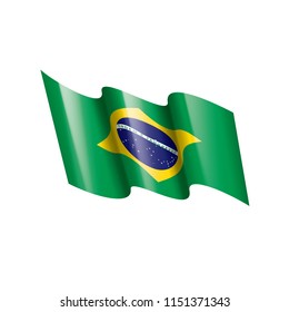 Brazil flag, vector illustration