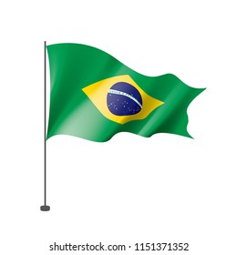 Brazil flag, vector illustration