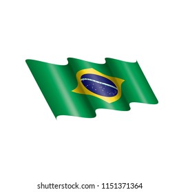 Brazil flag, vector illustration