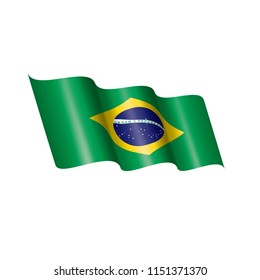 Brazil flag, vector illustration