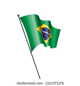 Brazil flag, vector illustration