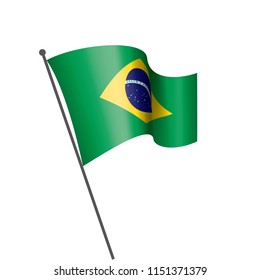 Brazil flag, vector illustration
