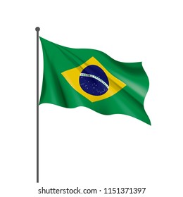 Brazil flag, vector illustration