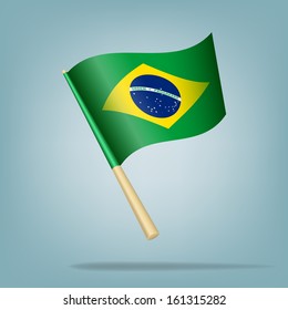 Brazil Flag, Vector Illustration