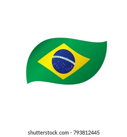 Brazil flag, vector illustration