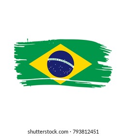 Brazil flag, vector illustration