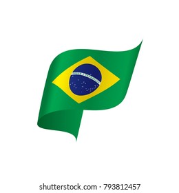 Download Vector Brazil Flag Icon Background