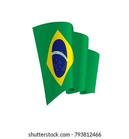 Brazil flag, vector illustration