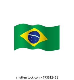 Brazil flag, vector illustration