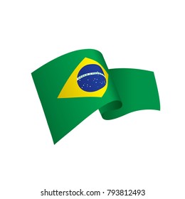 Brazil flag, vector illustration