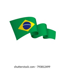 Brazil flag, vector illustration