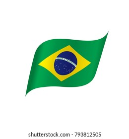 Brazil flag, vector illustration