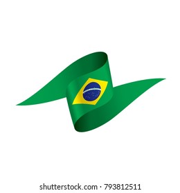 Brazil flag, vector illustration