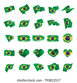 Brazil flag, vector illustration