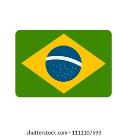 Brazil Flag. Vector illustration. EPS 10.