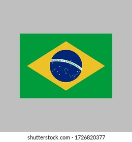 Brazil flag vector illustration in high quality for ui and ux, website or mobile application