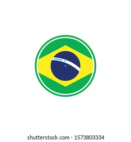 brazil flag vector illustration icon design