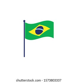brazil flag vector illustration icon design
