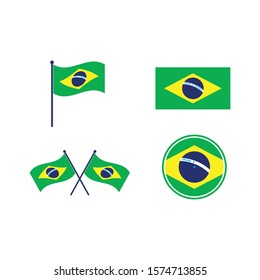 brazil flag vector illustration icon design