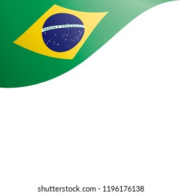 Brazil flag, vector illustration on a white background