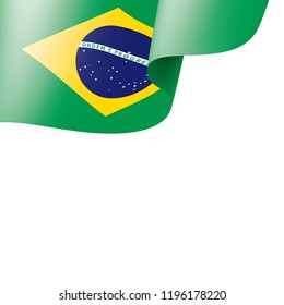 Brazil flag, vector illustration on a white background