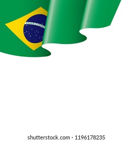 Brazil flag, vector illustration on a white background