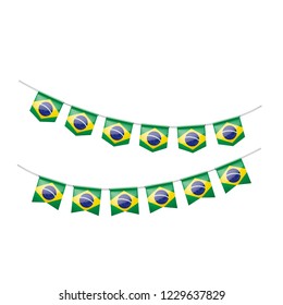 Brazil flag, vector illustration on a white background