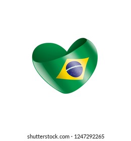 Brazil flag, vector illustration on a white background
