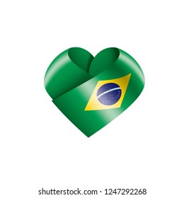 Brazil flag, vector illustration on a white background