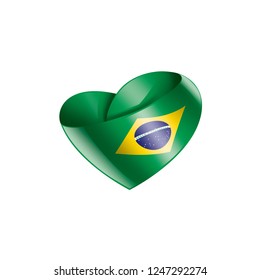 Brazil flag, vector illustration on a white background