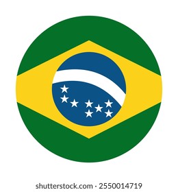 Brazil flag vector illustration. Simple flag Brazil icon emoji design.