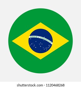 Brazil Flag, Vector image and icon