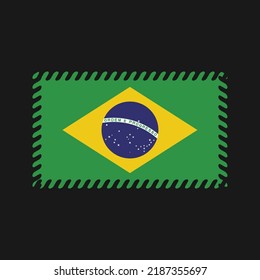 Brazil Flag Vector. National Flag
