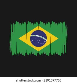 Vector de bandera de Brasil. Bandera nacional