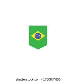brazil  flag vector. National Simple brazil  flag