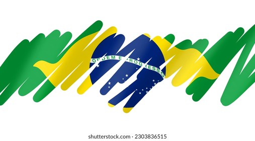 Brazil flag wallpaper background with many style 