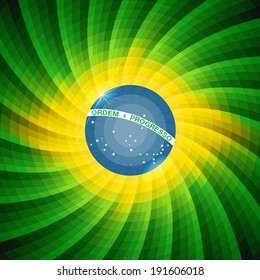 Brazil flag/background in geometric style. Vector illustration