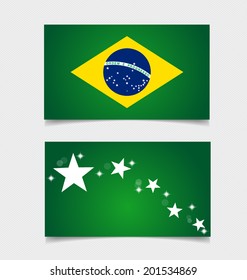 Brazil, Flags concept design. Vector illustration.