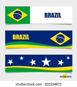 Brazil, Flags concept design. Vector illustration.