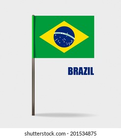 Brazil, Flags concept design. Vector illustration.