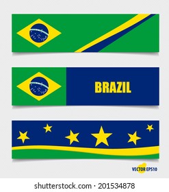 Brazil, Flags concept design. Vector illustration.